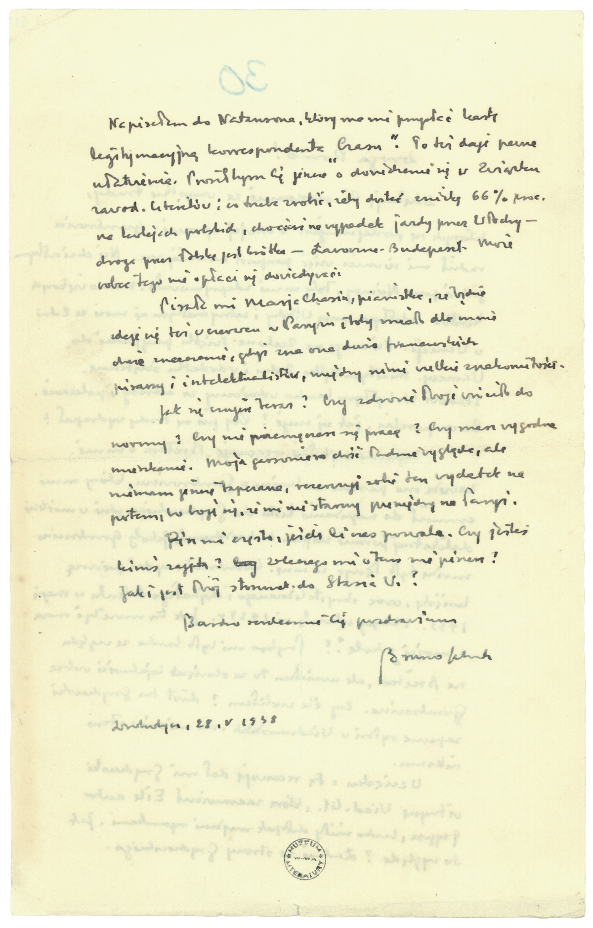 List Schulza do Romany Halpern z 28 maja 1938_2