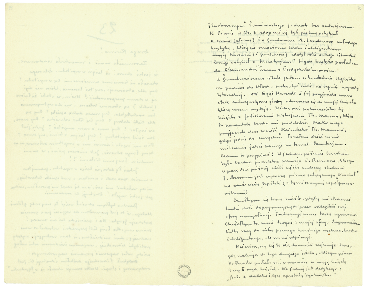 List Brunona Schulza do Romany Halpern z 21 lutego 1938_2