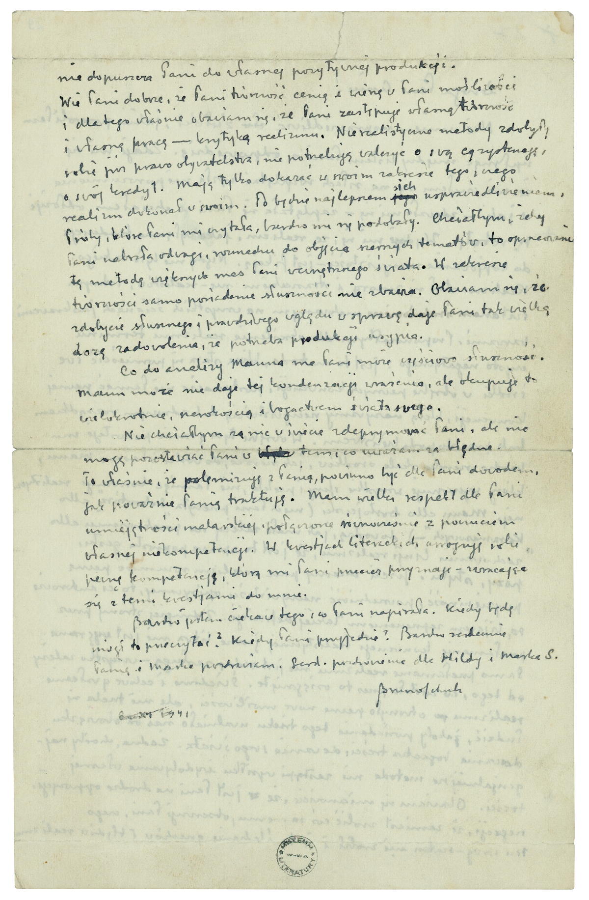 List do Płockier z 6 listopada 1941_2