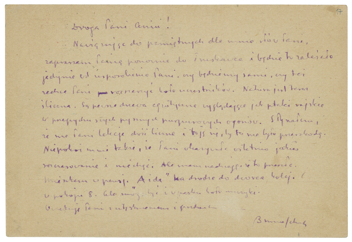 List Schulza do Anny Płockier z 10 października 1940_1