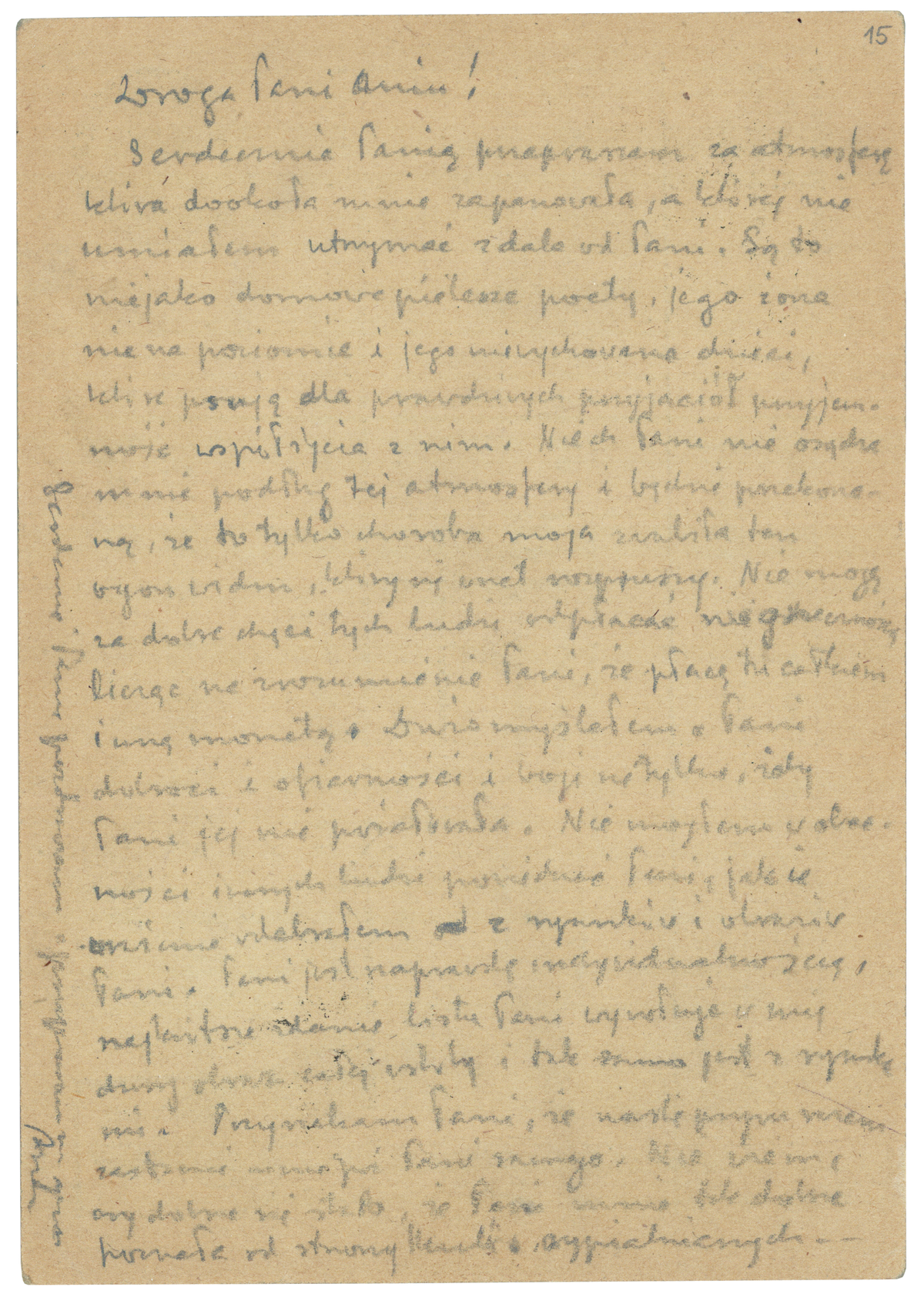 List Schulza do Anny Płockier z 17 wrześn ia 1940_1
