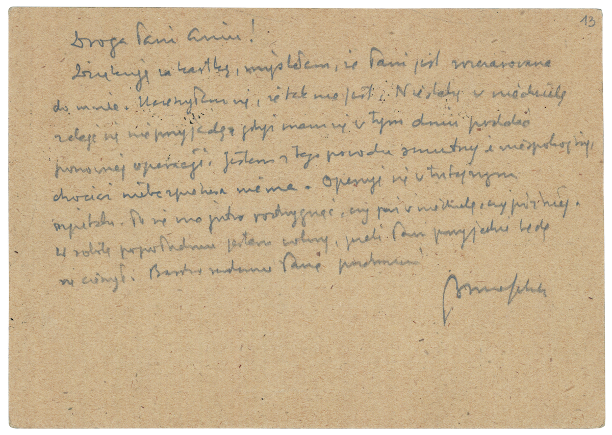 List Schulza do Anny Płockier z 5 września 1940_1