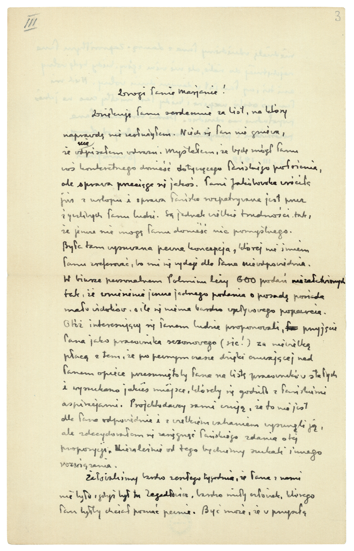 List Schulza do Jachimowicza z 5 marca 1939_1