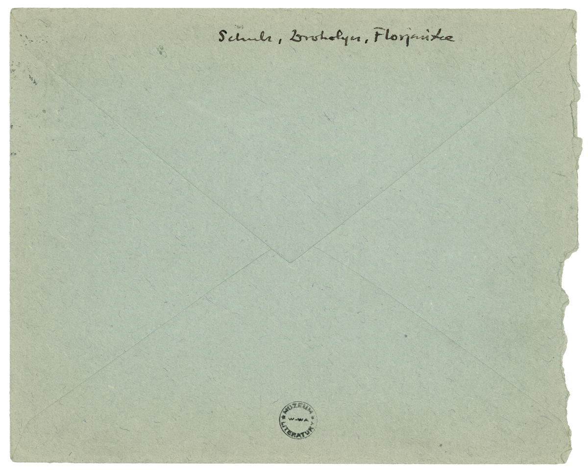 Koperta niezachowanego listu Schulza do Jachimowicza z 24 października 1938_2