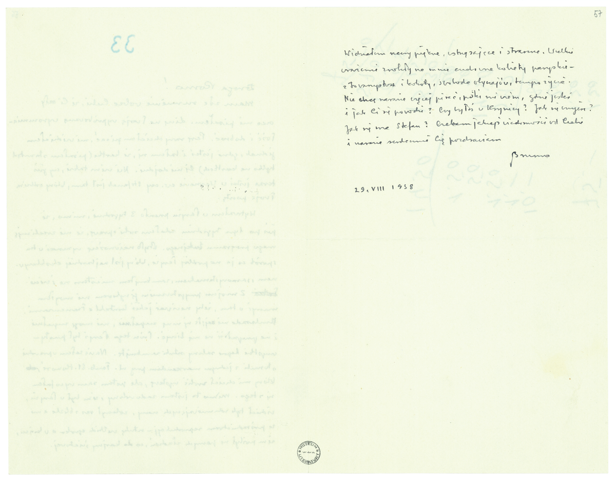 List Schulza do Romany Halpern z 29 sierpnia 1938_2