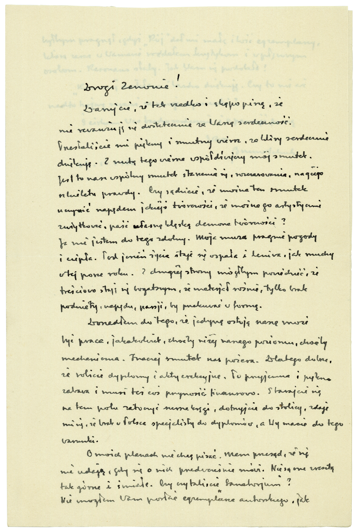 List Schulza do Zenona Waśniewskiego z 24 kwietnia 1938_1