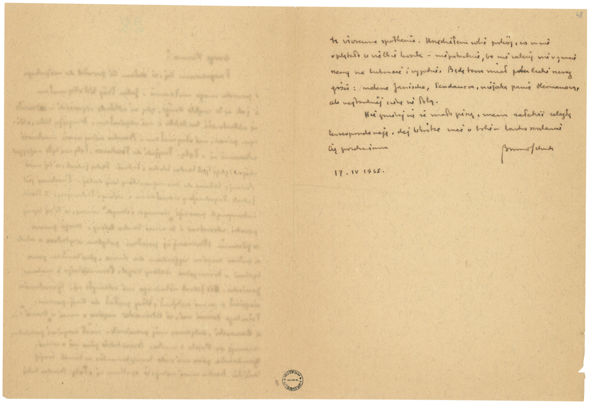 List Schulza do Romany Halpern z 17 kwietnia 1938_2