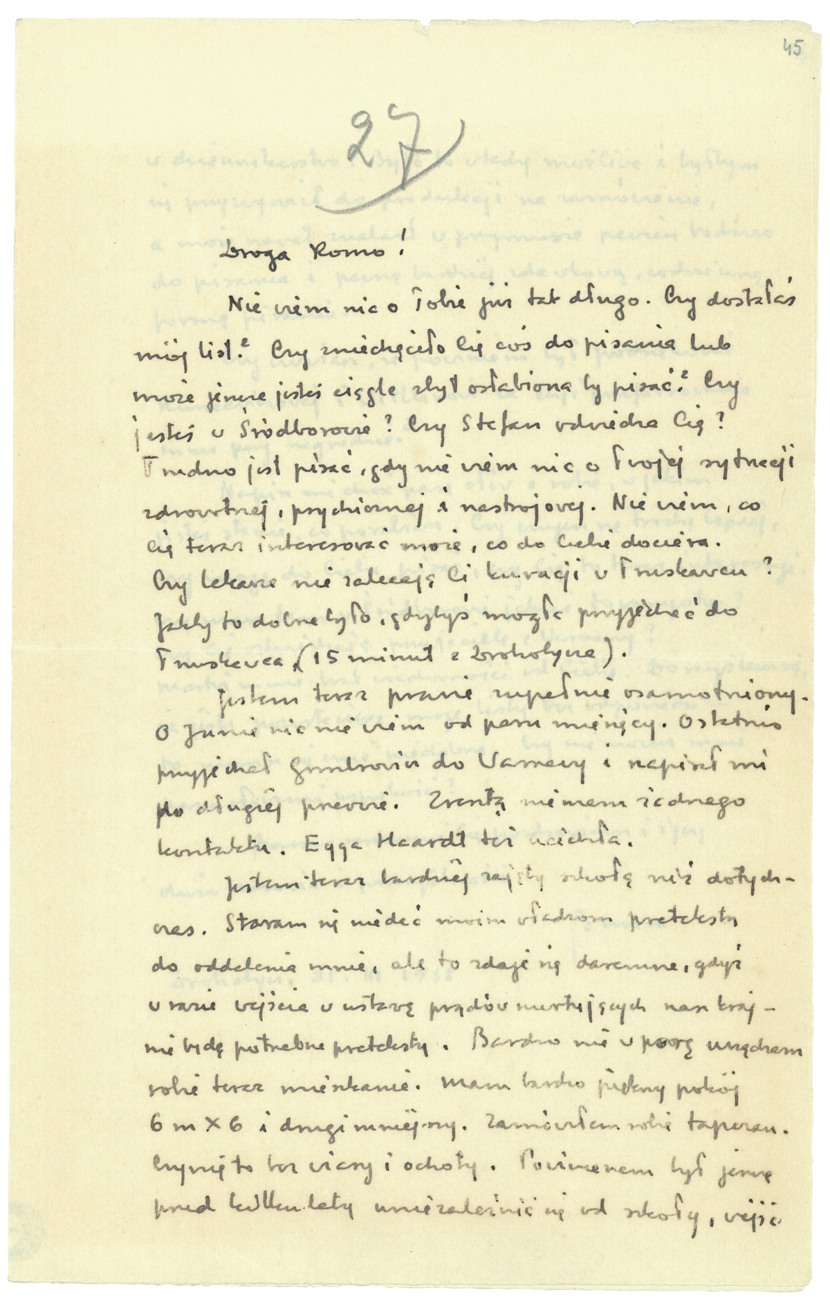 List Brunona Schulza do Romany Halpern z 31 marca 1938_1