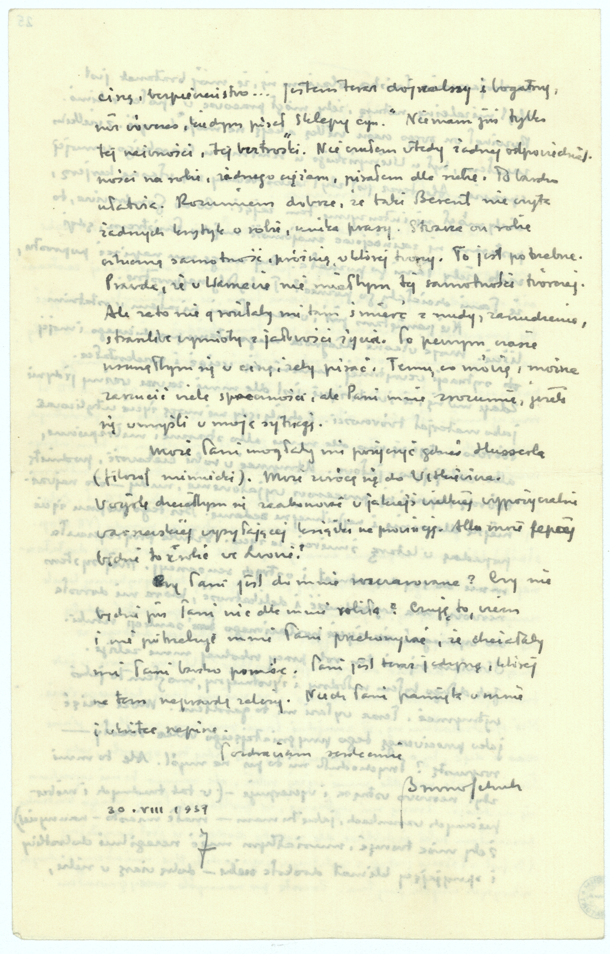 List Brunona Schulza do Romany Halpern 30 sierpnia 1937_4