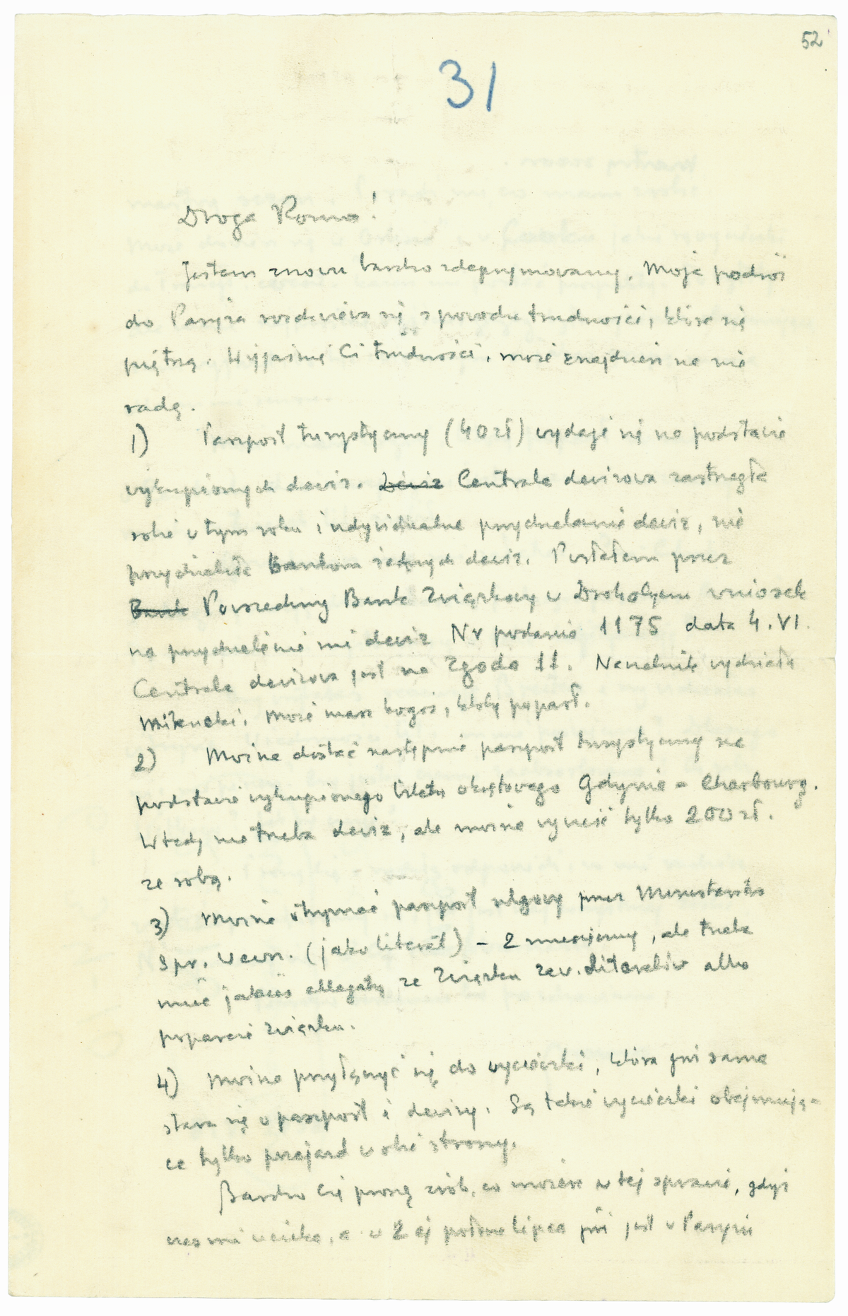 List Brunona Schulza do Romany Halpern z 8 czerwca 1938