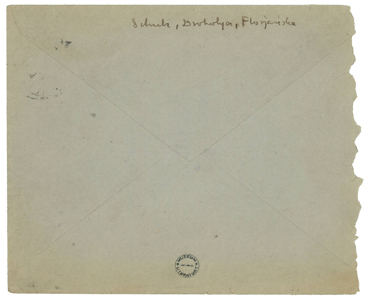 Koperta listu Schulza do Mariana Jachimowicza z 22 marca 1939_1