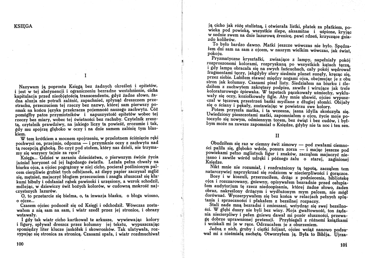 Bruno Schulz, <i>Księga</i>, „Skamander” 1935, nr 58, s. 100-101