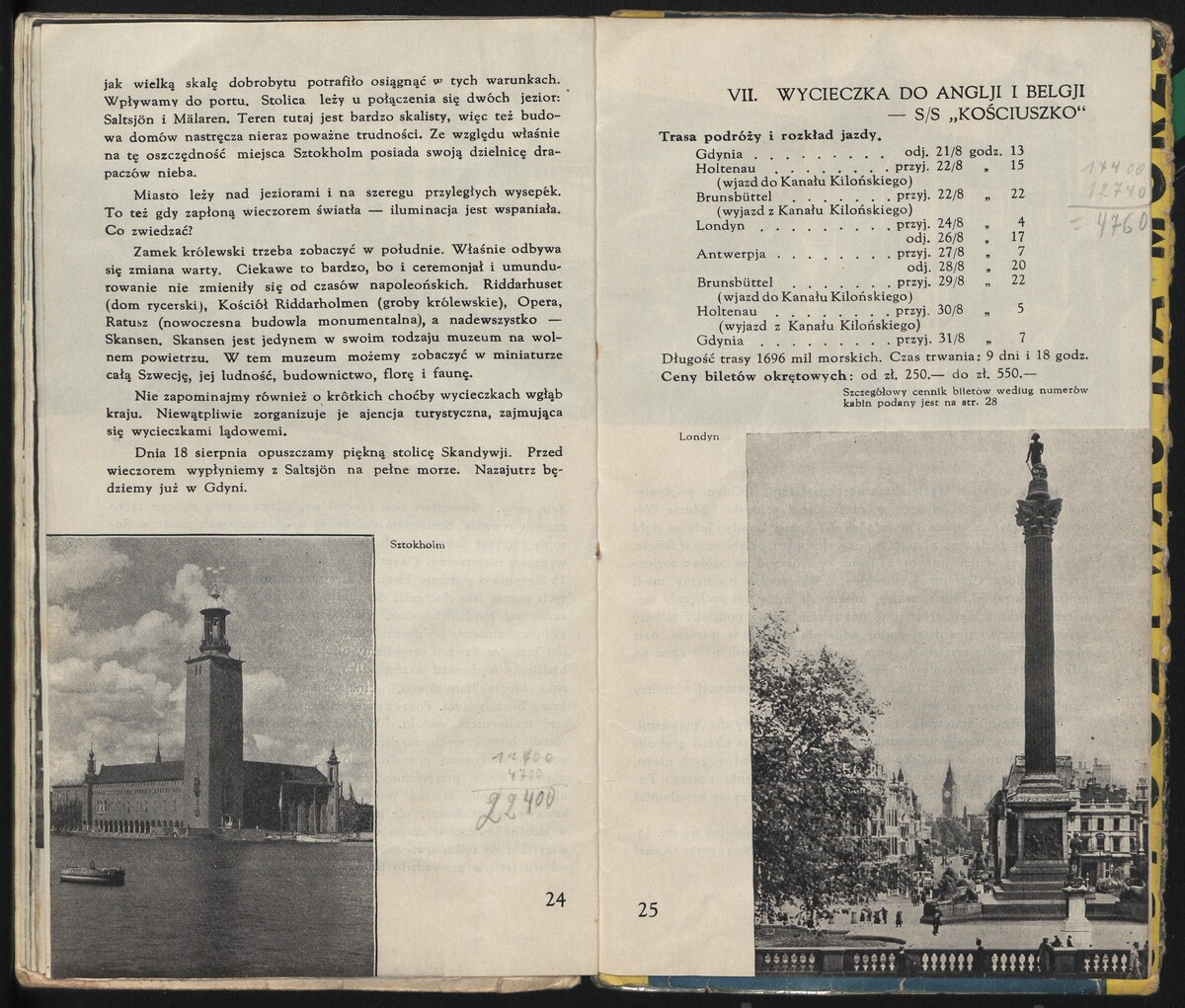 Opis wycieczki do Sztokholmu, 1933
